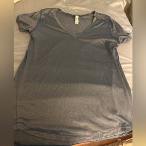 Lululemon metallic blue tee